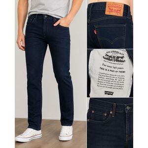 Levi's 511 Slim Fit Jeans Men's W30 L30 Dark Wash Straight Leg Stretch Denim